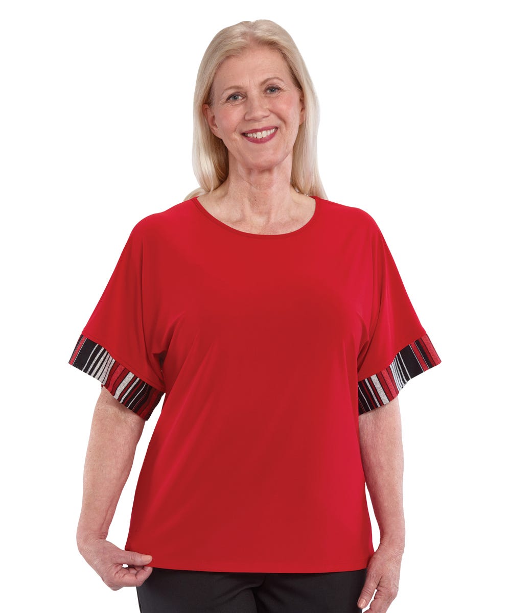 Women's Self Dressing Top with Wide Sleeves