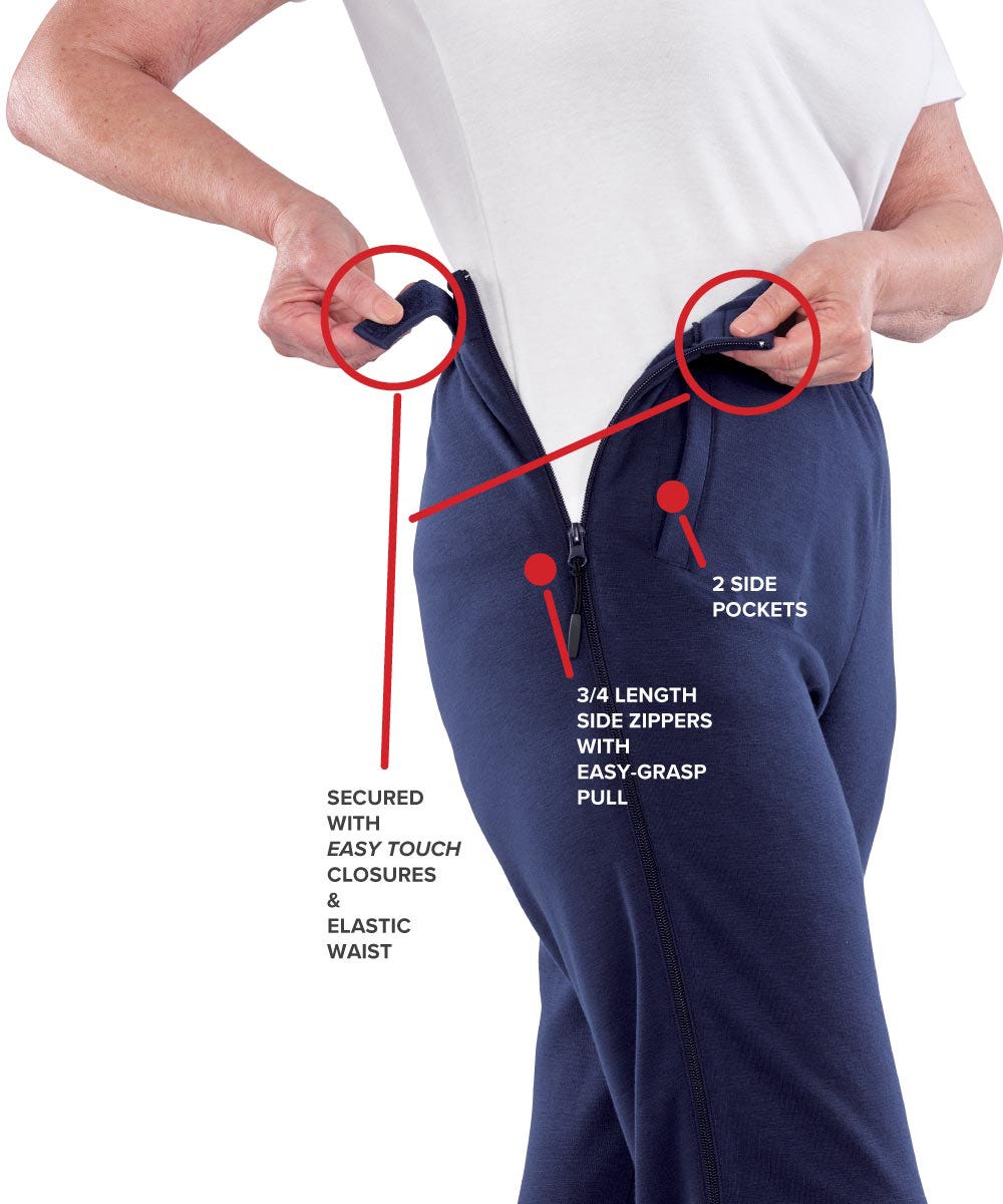 Women's Self Dressing Side Zip Pant