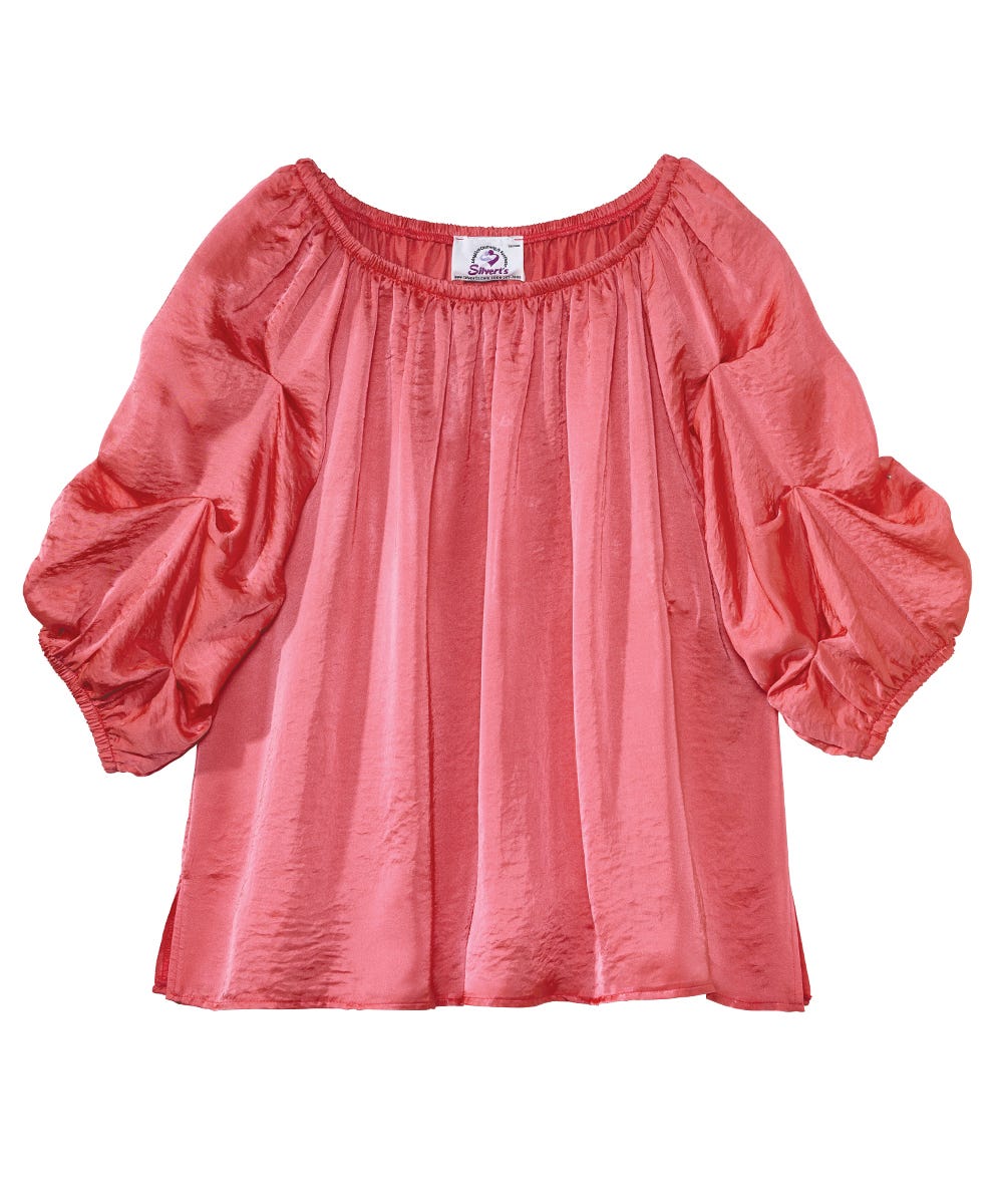 Women's Self Dressing Gathered Flowing Top