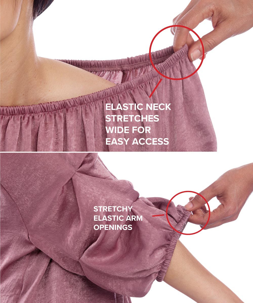 Women's Self Dressing Gathered Flowing Top