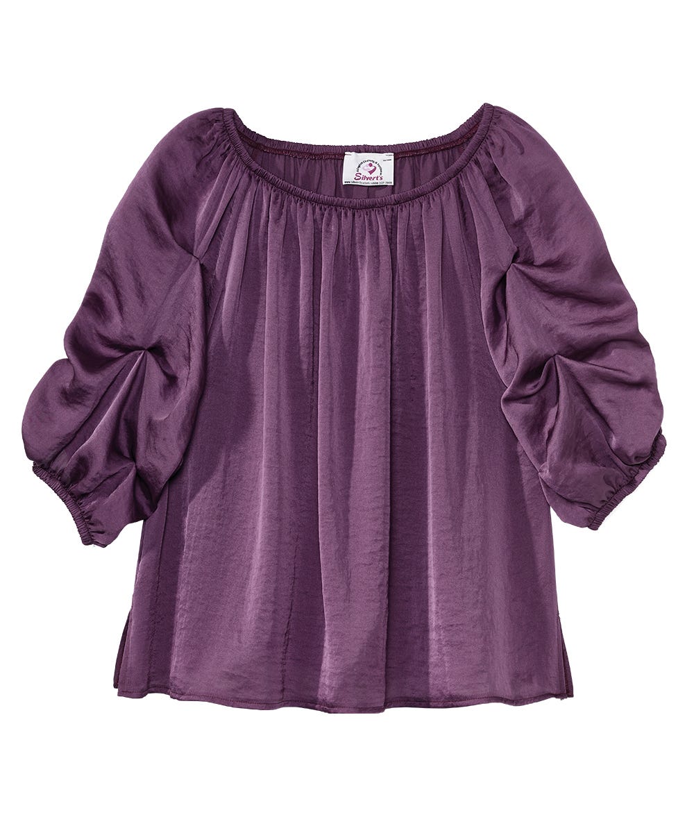 Women's Self Dressing Gathered Flowing Top