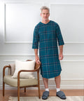 Men's Flannel Hospital & Home Care Gown - Silverts 32