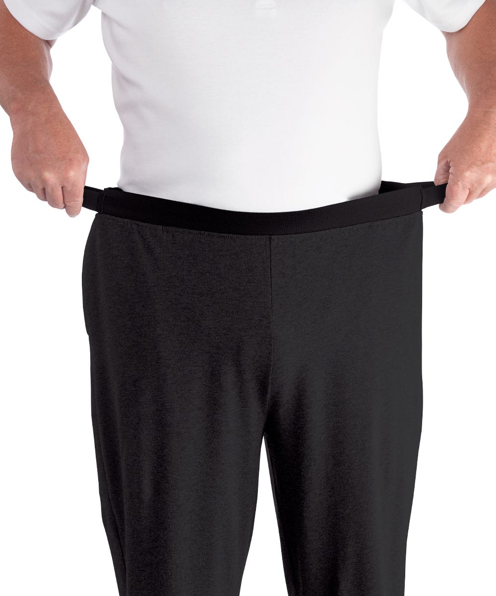Mens Arthritis Easy Grip Wide Leg Pull On Pants - Clearance