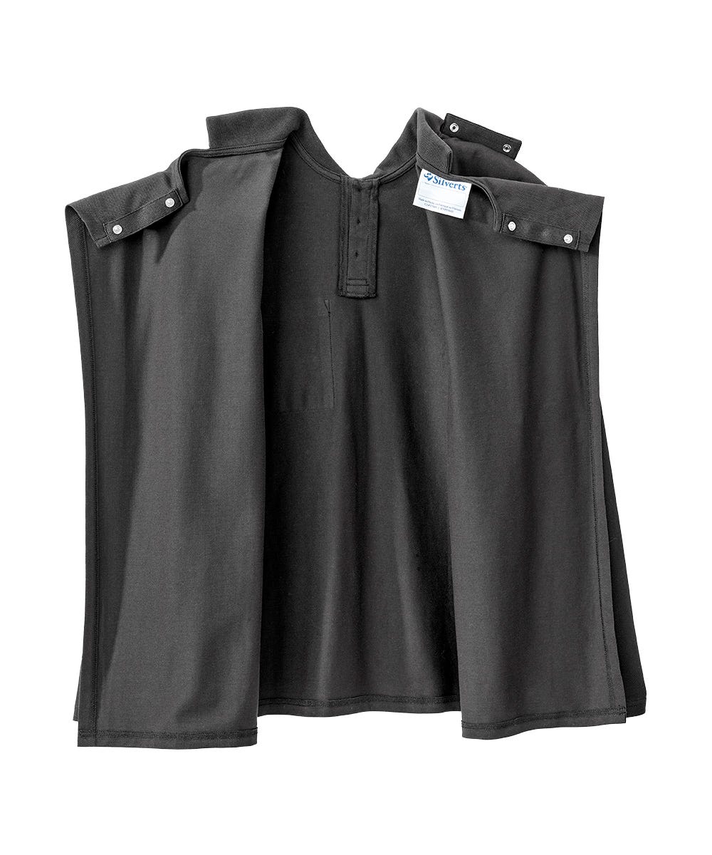 Men's Adaptive Open Back Polo Shirt with Long Sleeves