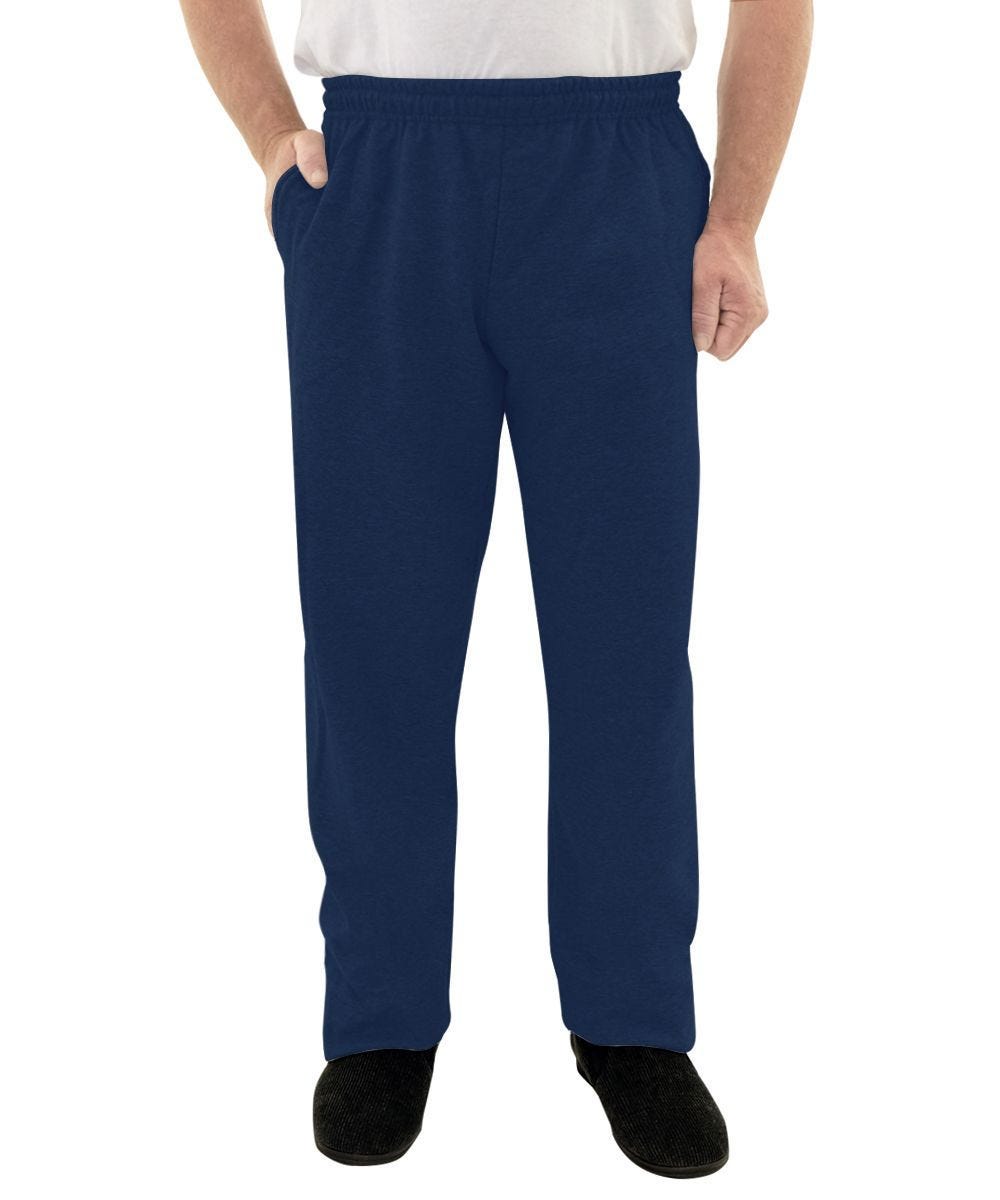 Men's Self Dressing Pull On Fleece Pant