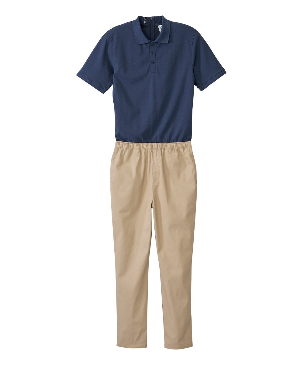 Men's Stay Dressed Jumpsuit with Short Sleeve Polo Shirt
