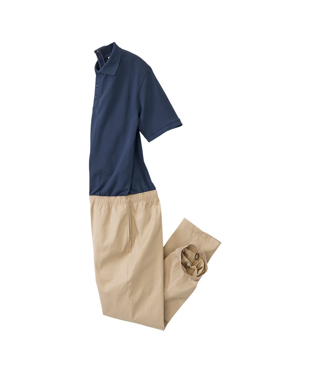 Men's Stay Dressed Jumpsuit with Short Sleeve Polo Shirt