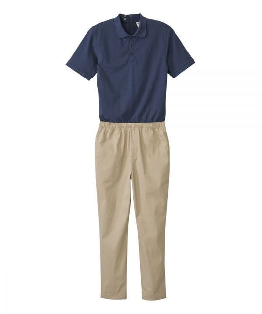 Men's Stay Dressed Jumpsuit with Short Sleeve Polo Shirt - Silverts 2