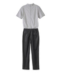 Men's Stay Dressed Jumpsuit with Short Sleeve Polo Shirt - Silverts 8