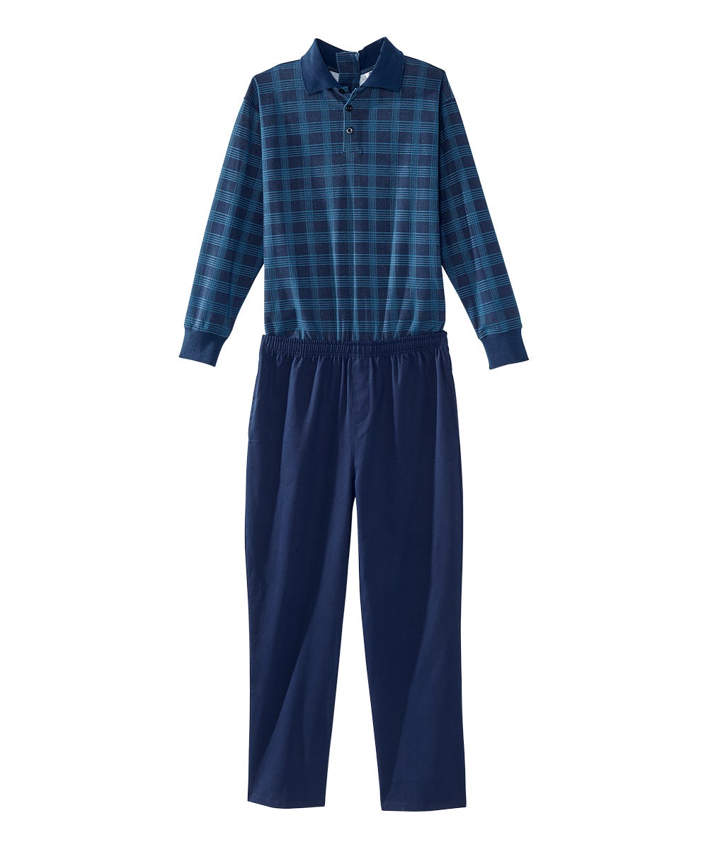 Men's Stay Dressed Jumpsuit with Long Sleeve Polo Shirt