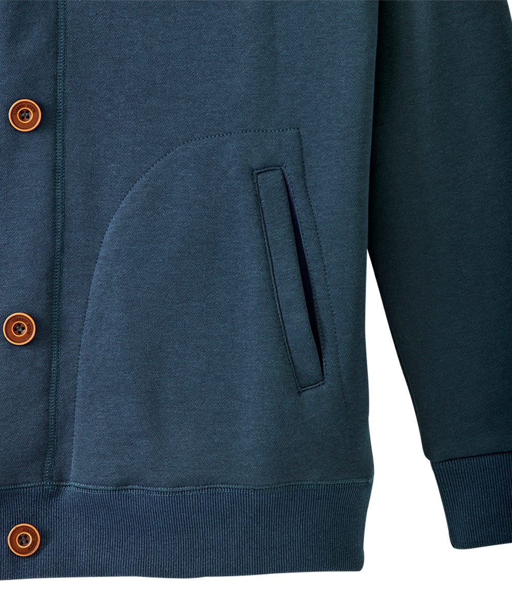 Men's Magnetic Button Front Bomber Jacket