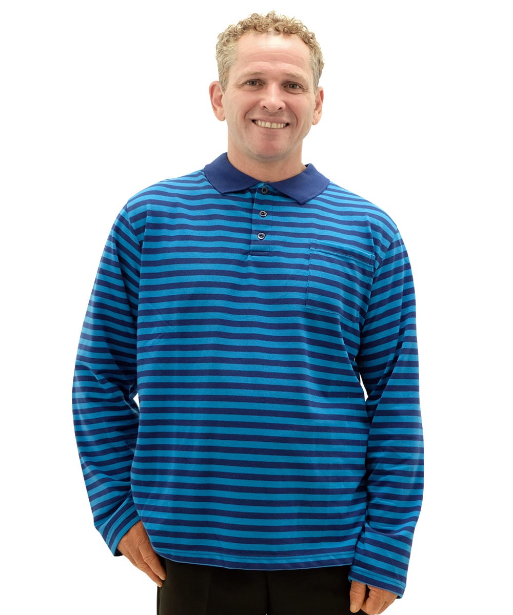 Mens Adaptive Polo Shirt Top - Adaptive Golf Shirt