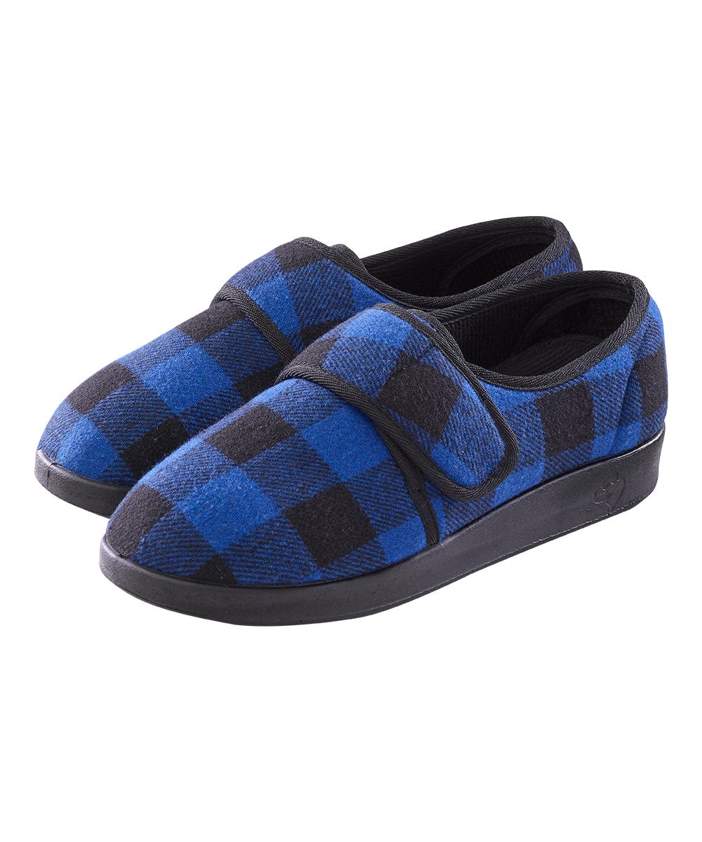 Men's Soft Wide Adjustable Slippers