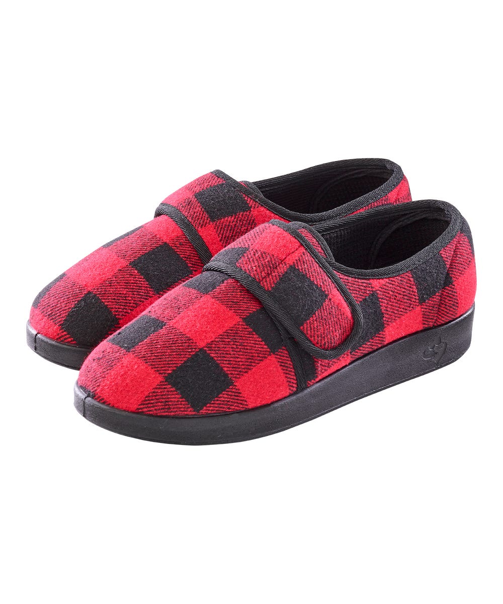 Men's Soft Wide Adjustable Slippers