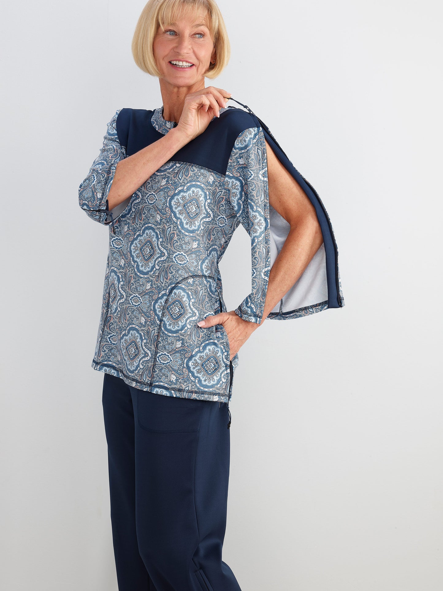 Women's Post Surgery 1/4 Zip Recovery Top