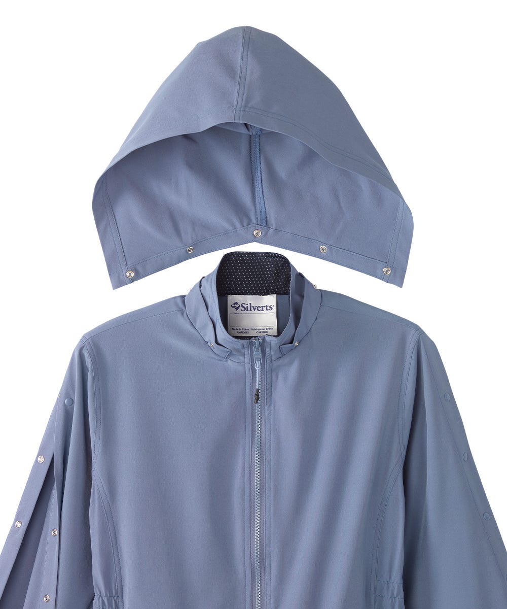 Women's Recovery Rain Jacket with Magnetic Zipper & Detachable Hood