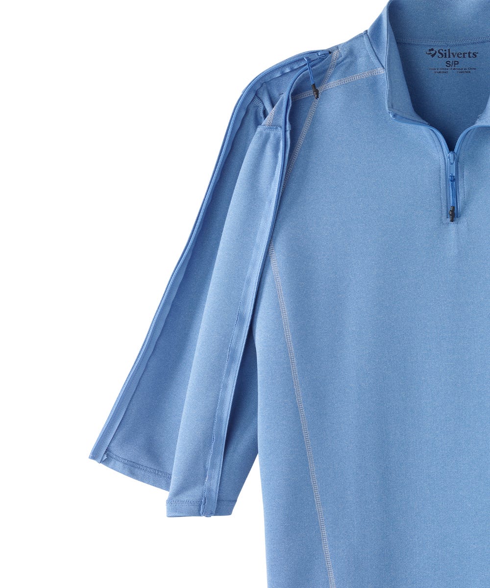Men's Zippered Post Surgery Recovery Top