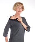 Women's Adaptive Post-Surgical Top With Snaps - Silverts 1