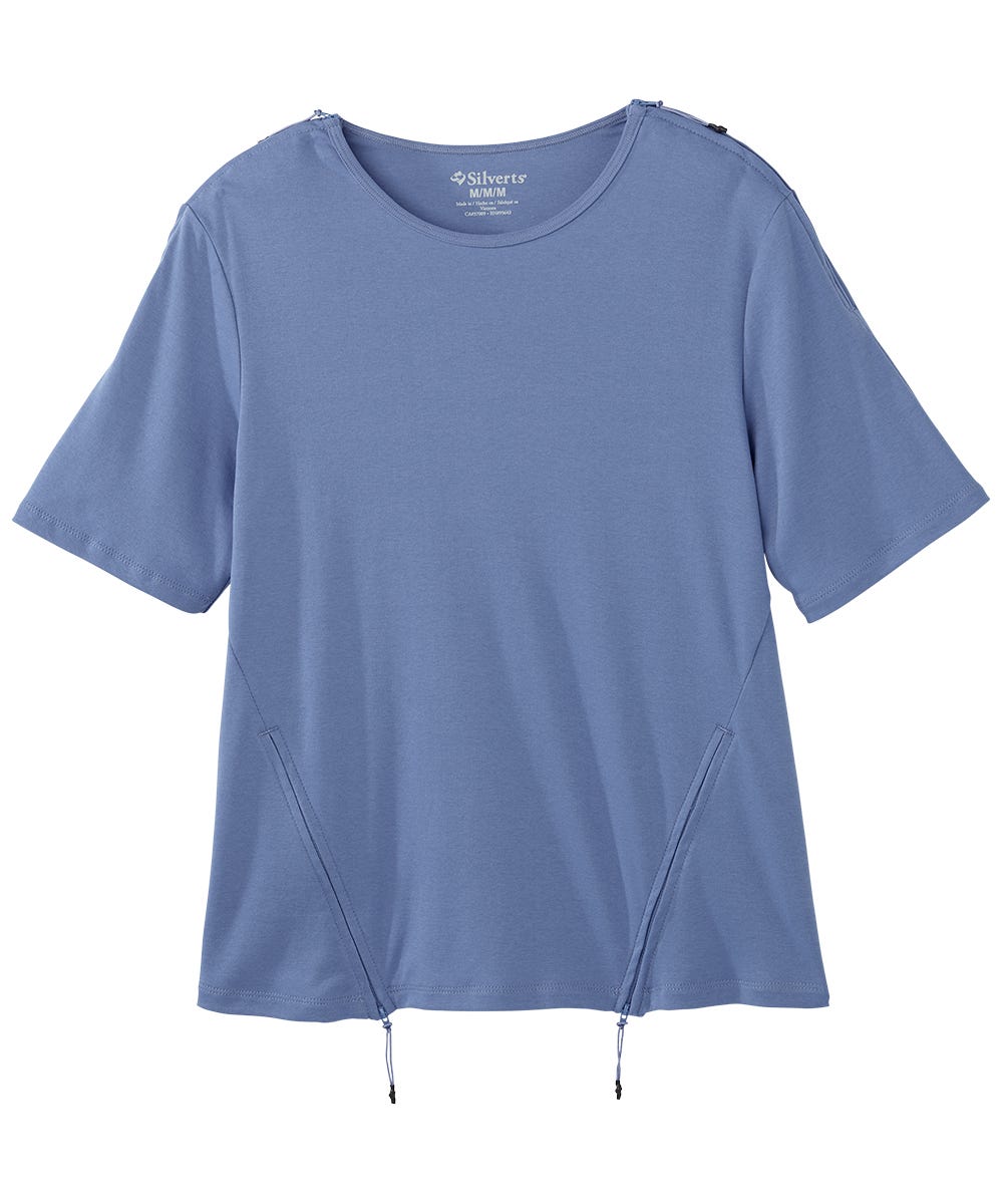 Women's Post Surgery Zipper Closure Recovery Top