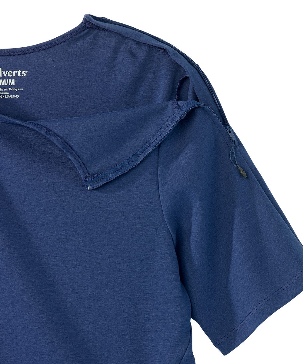 Women's Post Surgery Zipper Closure Recovery Top
