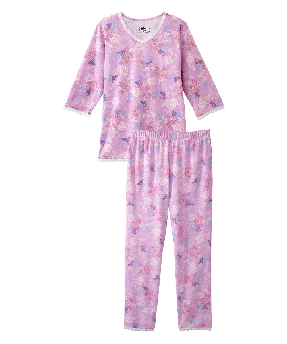 Women's Open Back Top & Pull-On Pant Pajama Set