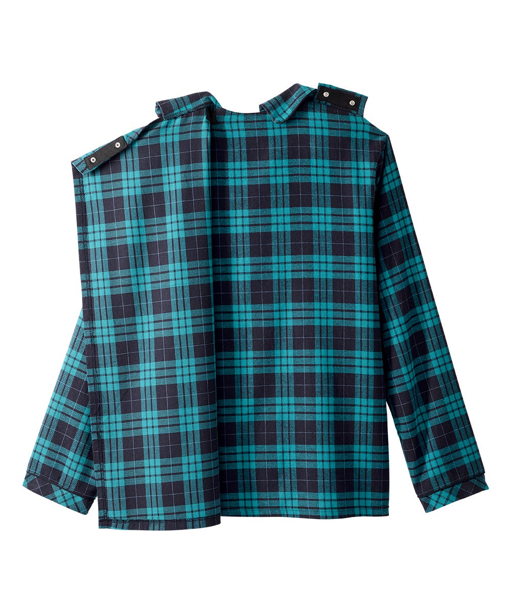 Men's Open Back Top & Pull-On Pant Flannel Pajama Set