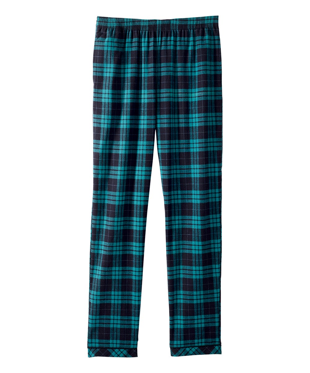 Men's Open Back Top & Pull-On Pant Flannel Pajama Set