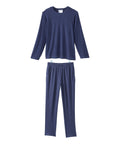Men's Open Back Top & Pull-on Pant Waffle Knit Pajama Set