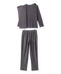 Men's Open Back Top & Pull-on Pant Waffle Knit Pajama Set