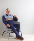 Men's Open Back Long Sleeve Polo & Open Back Pant Set - Clearance