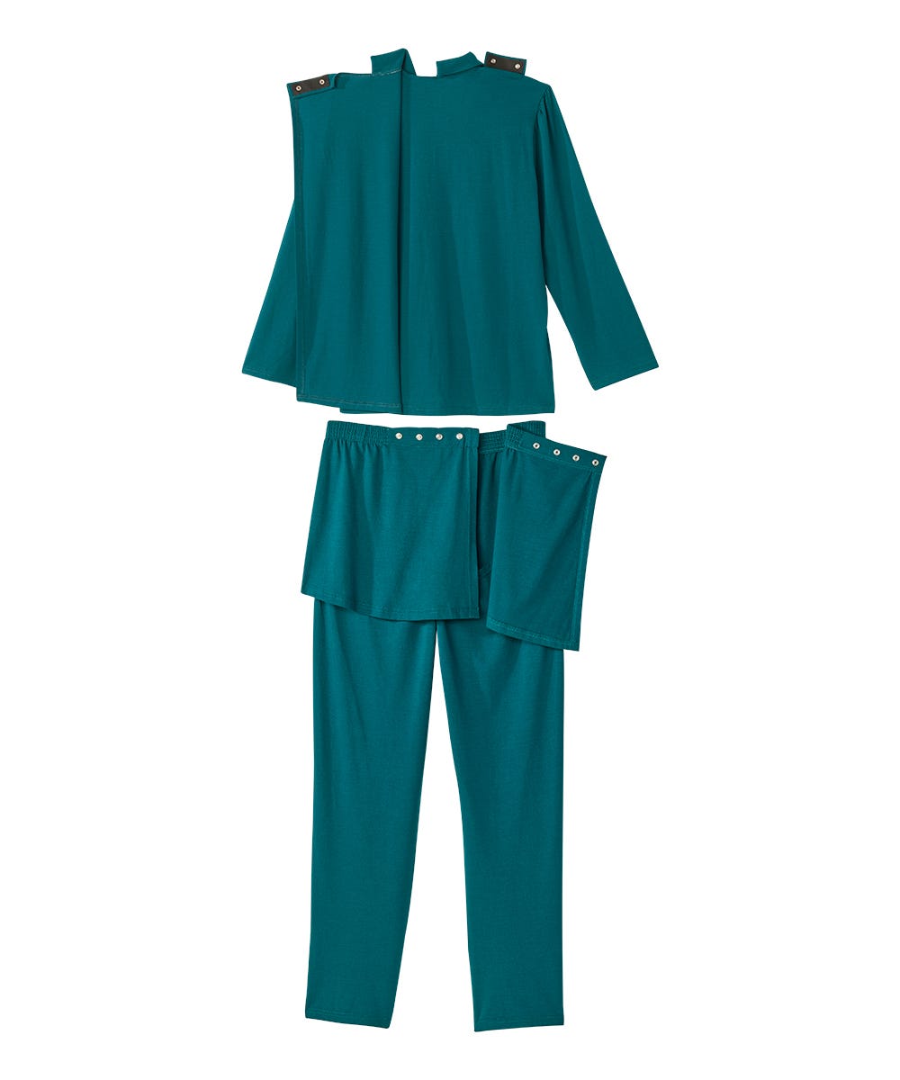 Women's Open Back Long Sleeve Polo & Open Back Pant Set