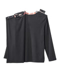 Women's Open Back Patchwork Top