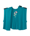 Women's Open Back Embroidered Flower Top