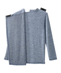 Men's Open Back Long Sleeve Henley Shirt