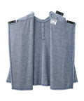 Men's Open Back Long Sleeve Henley Shirt