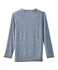 Men's Open Back Long Sleeve Henley Shirt