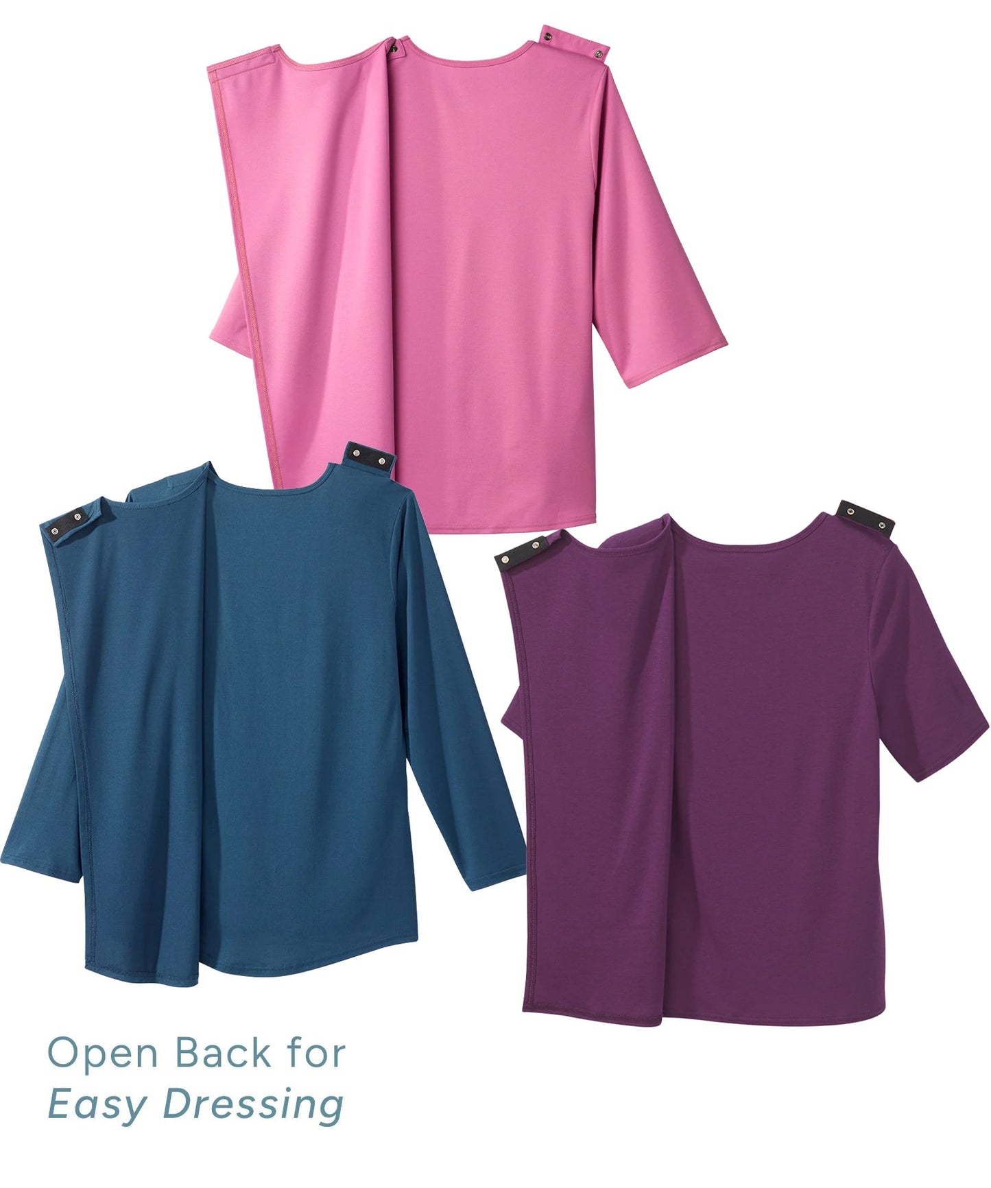 Women's Open Back Top Basics Bundle - 3 Styles