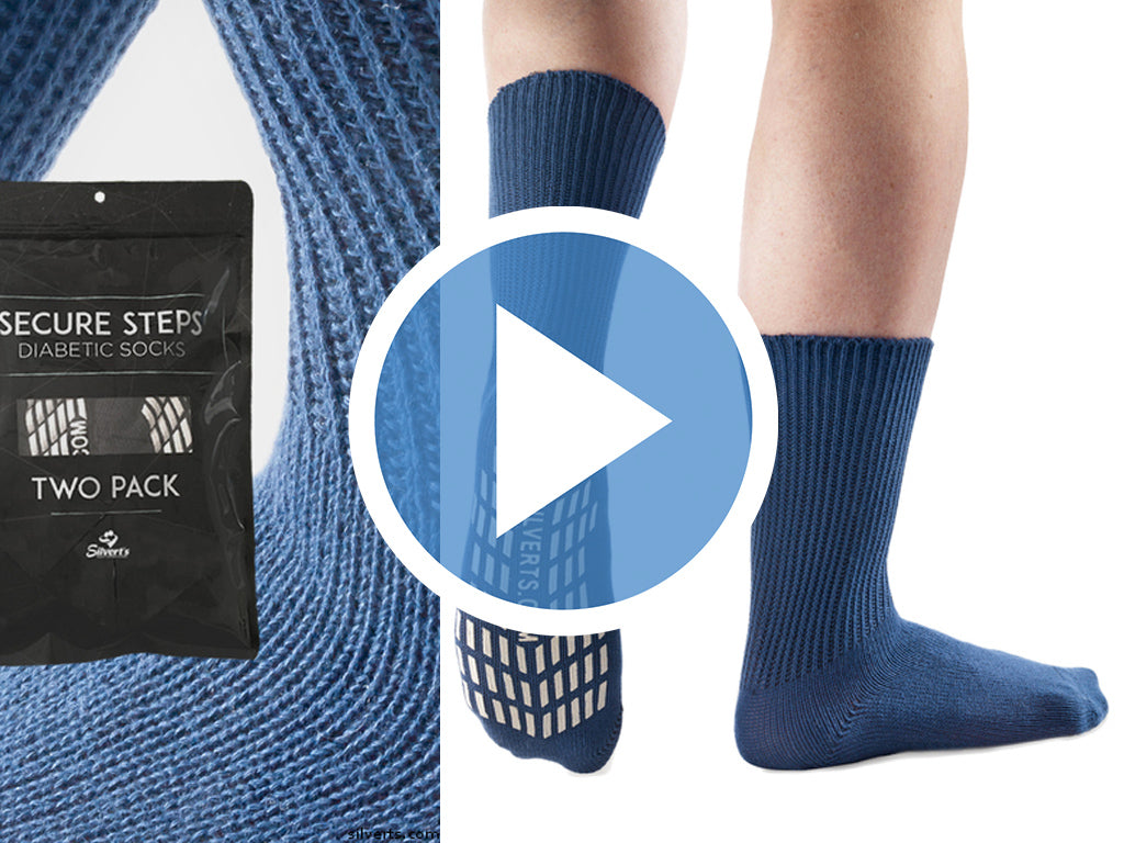 Non-Skid Socks for Seniors, Fall Prevention, Diabetes, Edema, Swollen Feet