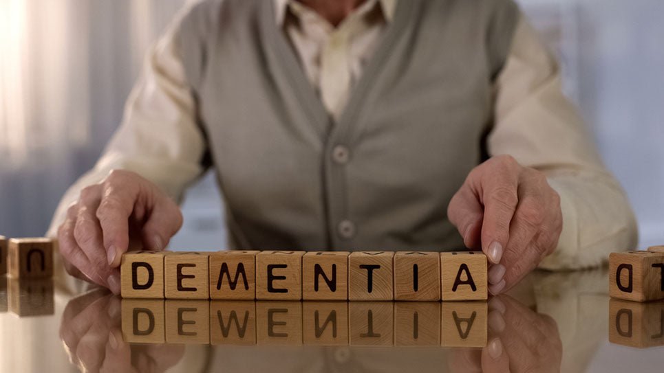 word dementia of wooden cubes