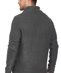 Mens Sherpa Fleece Lined Zip Front Sweater Jacket