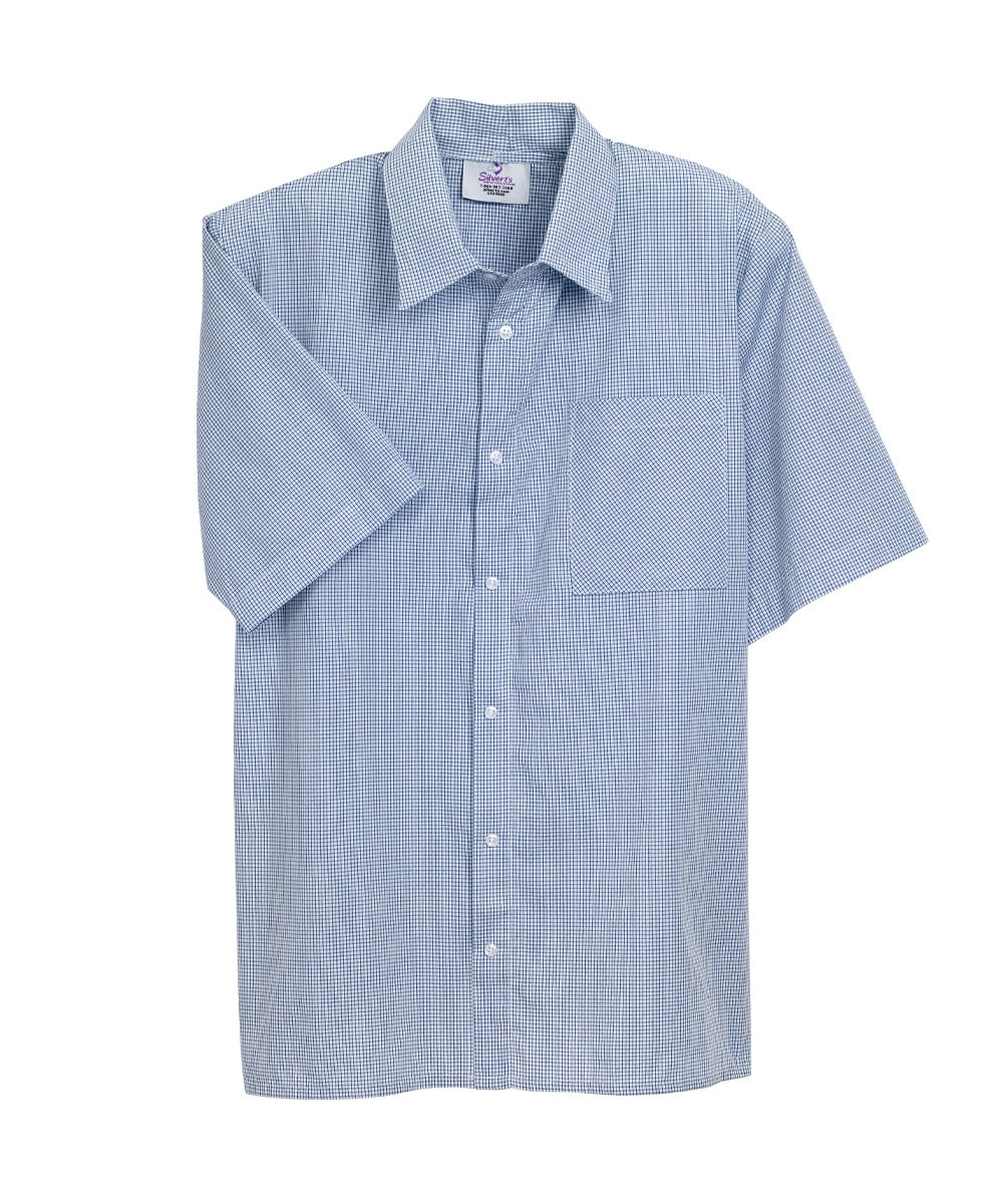 Magnetic Buttons Mens Short Sleeve Shirt