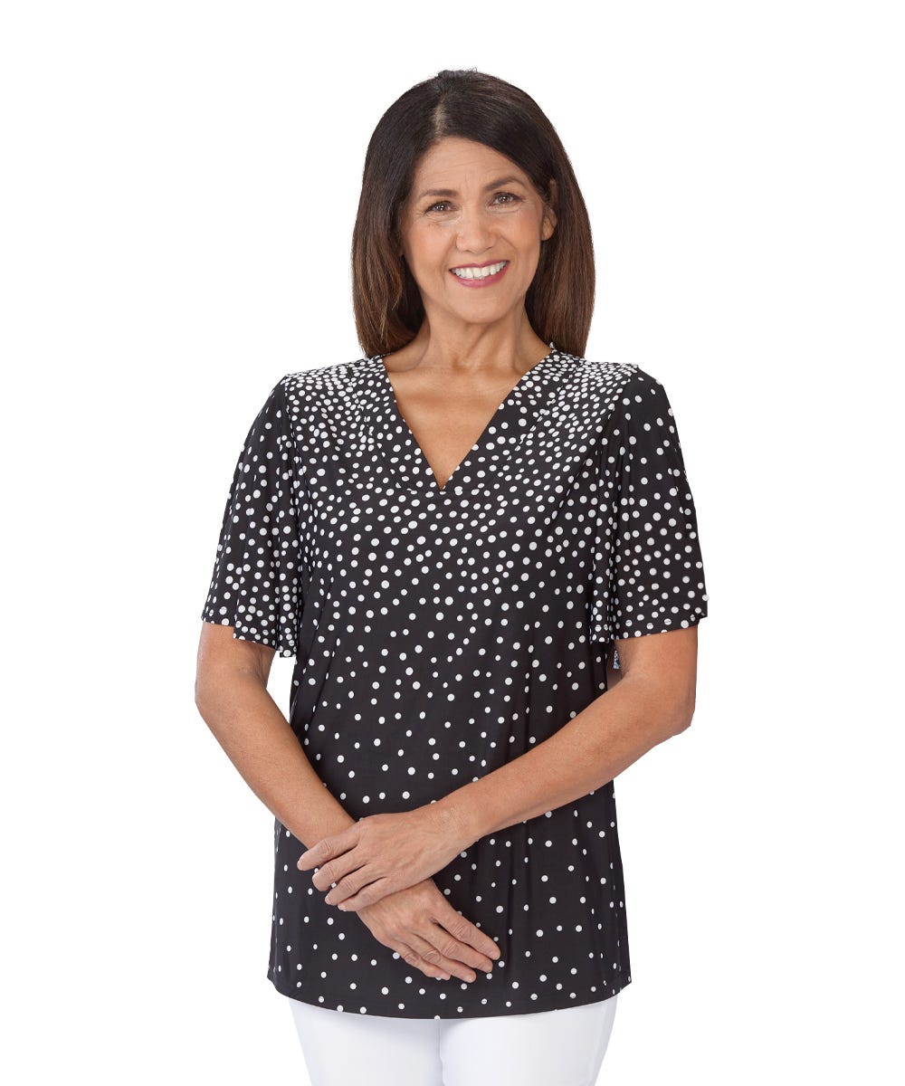 Women's Self Dressing Lace Waterfall Sleeve Top