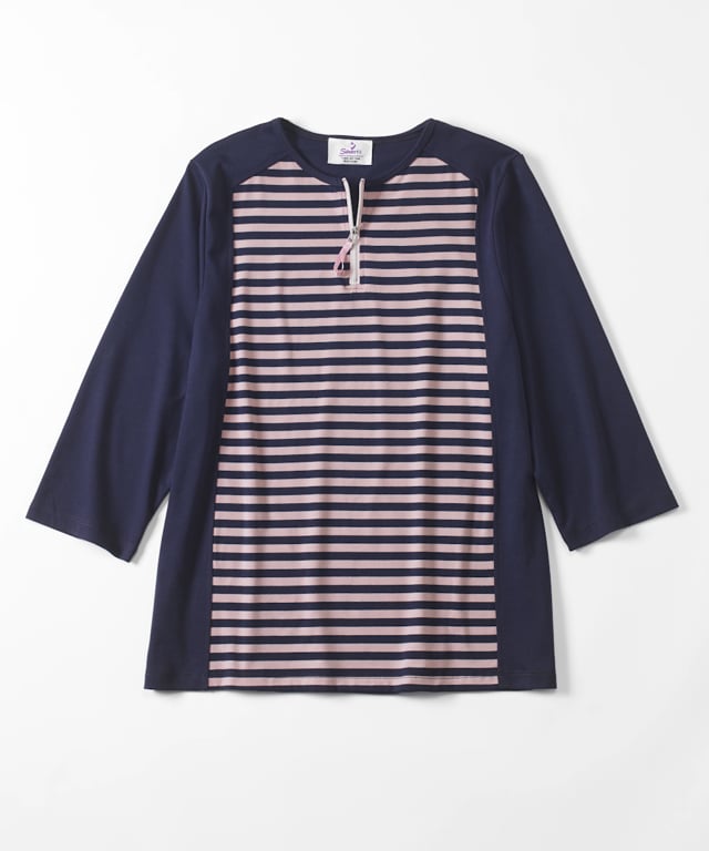 Womens Adaptive Open Back Top with Zippered-Neck