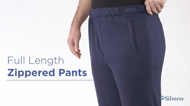 Men's Easy Touch Side Zip Pant with Catheter Access