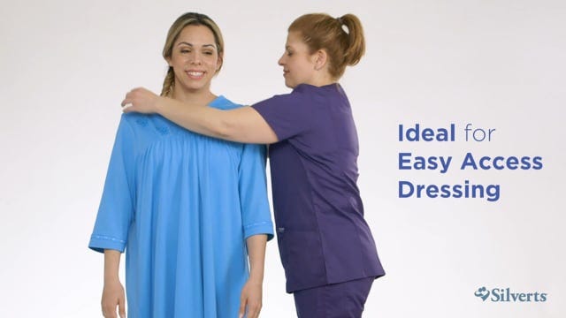 100% Cotton Flannel Hospital Gown with Snaps - Clearance