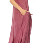 Sakkas Egan Women's Long Embroidered Caftan Dress / Cover Up With Embroidered Cap Sleeves