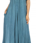 Sakkas Egan Women's Long Embroidered Caftan Dress / Cover Up With Embroidered Cap Sleeves