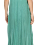 Sakkas Egan Women's Long Embroidered Caftan Dress / Cover Up With Embroidered Cap Sleeves