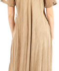 Sakkas Egan Women's Long Embroidered Caftan Dress / Cover Up With Embroidered Cap Sleeves