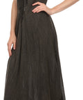 Sakkas Egan Women's Long Embroidered Caftan Dress / Cover Up With Embroidered Cap Sleeves